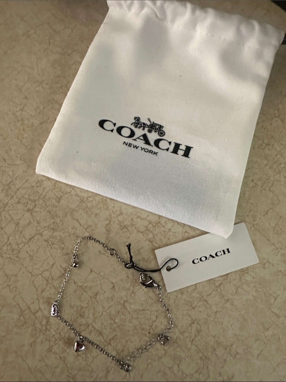 Coach Silver Charm Bracelet NWT - Picture 2 of 6